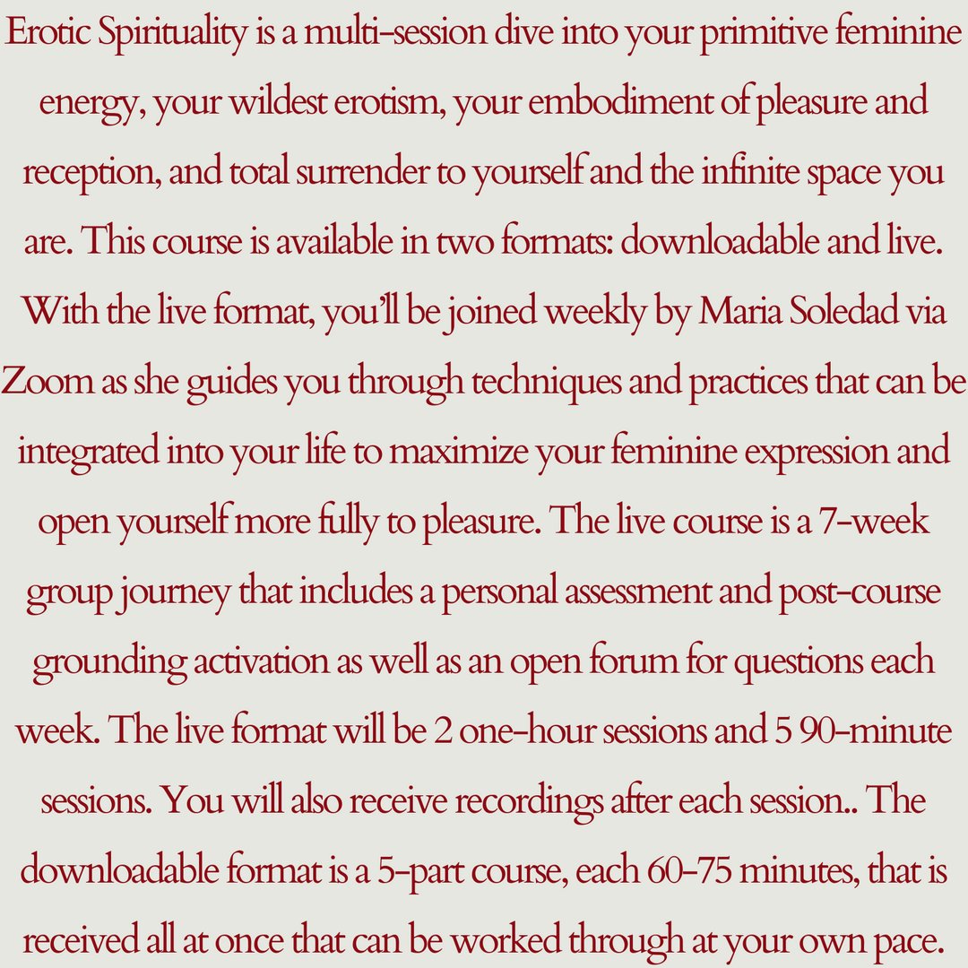 Erotic Spirituality: Downloadable Course