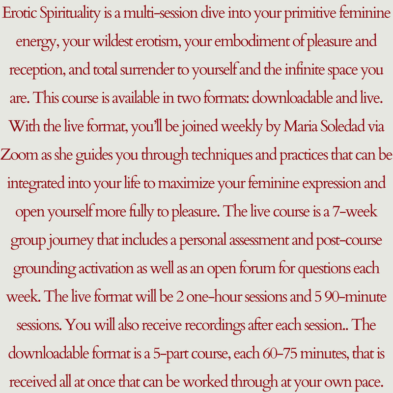 Erotic Spirituality: Live 7-Week Course